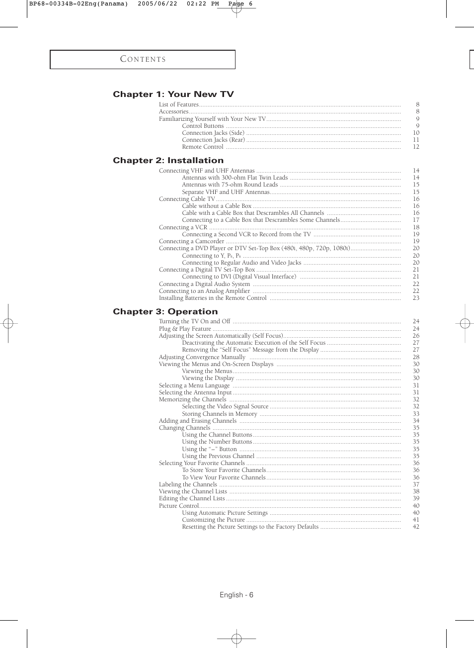 Samsung HCR4755WX-XAA User Manual | Page 6 / 80