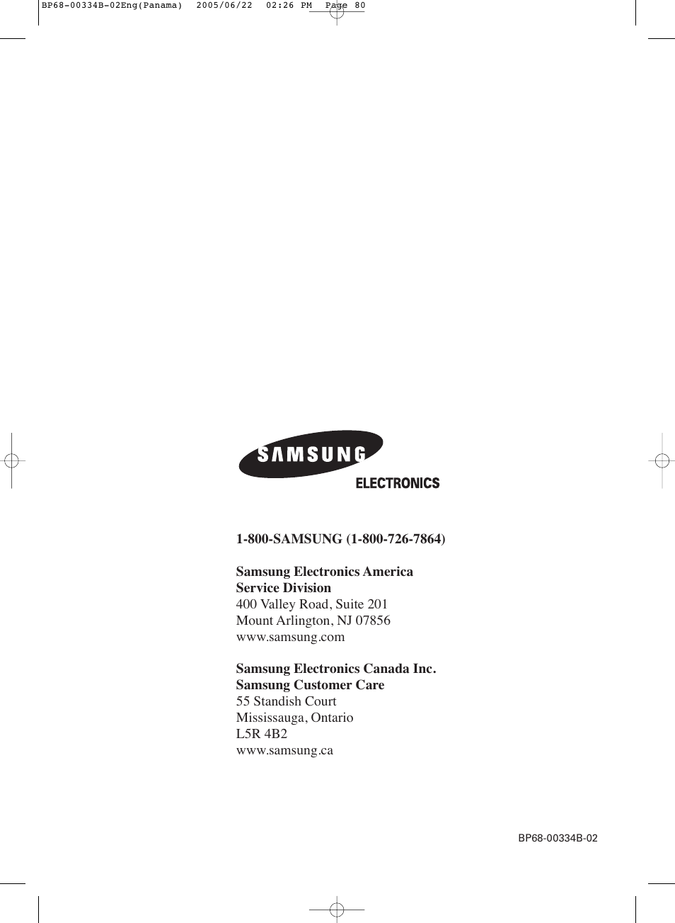 Samsung HCR4755WX-XAA User Manual | Page 80 / 80