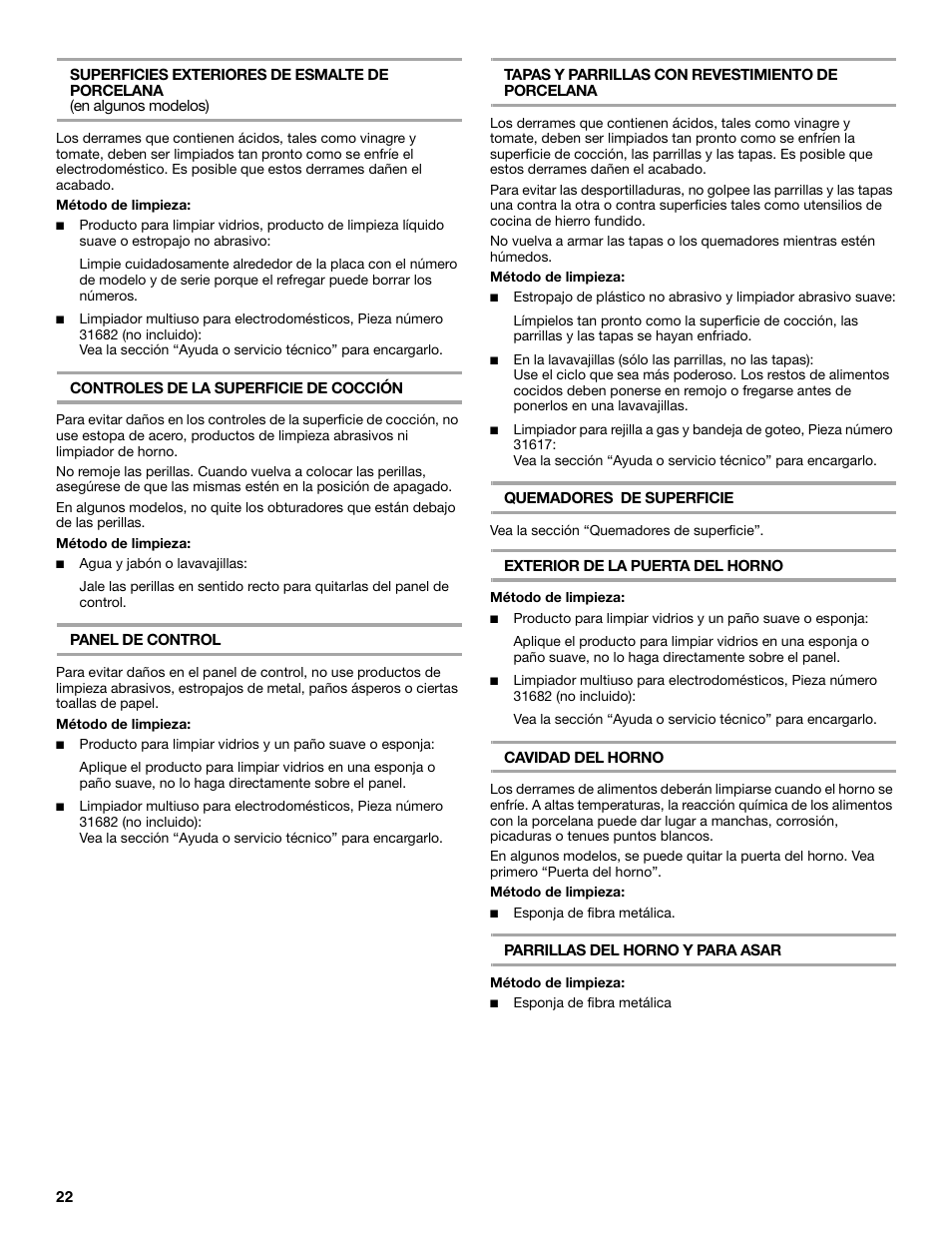 Amana W10181330A User Manual | Page 22 / 28