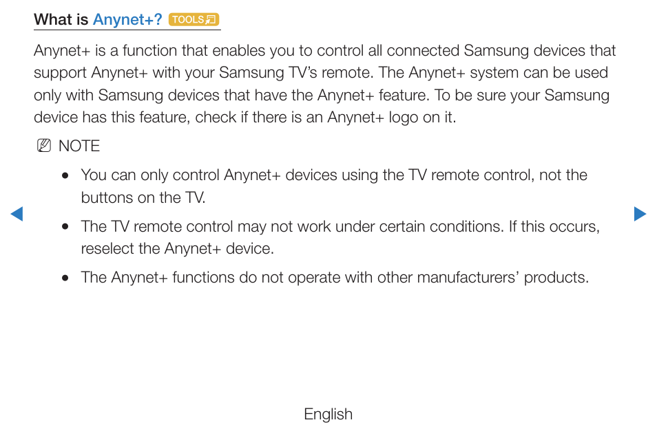Anynet+ 167 | Samsung PN51D490A1DXZA User Manual | Page 167 / 223
