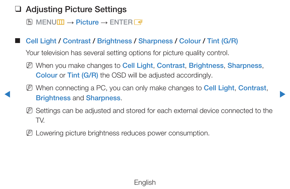 Adjusting picture settings | Samsung PN51D490A1DXZA User Manual | Page 50 / 223