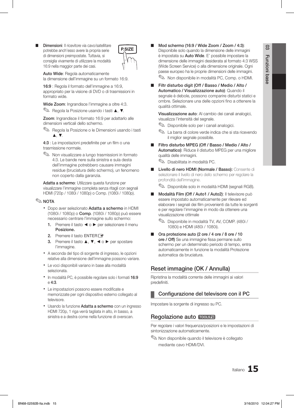Samsung LE26C450E1W User Manual | Page 132 / 158