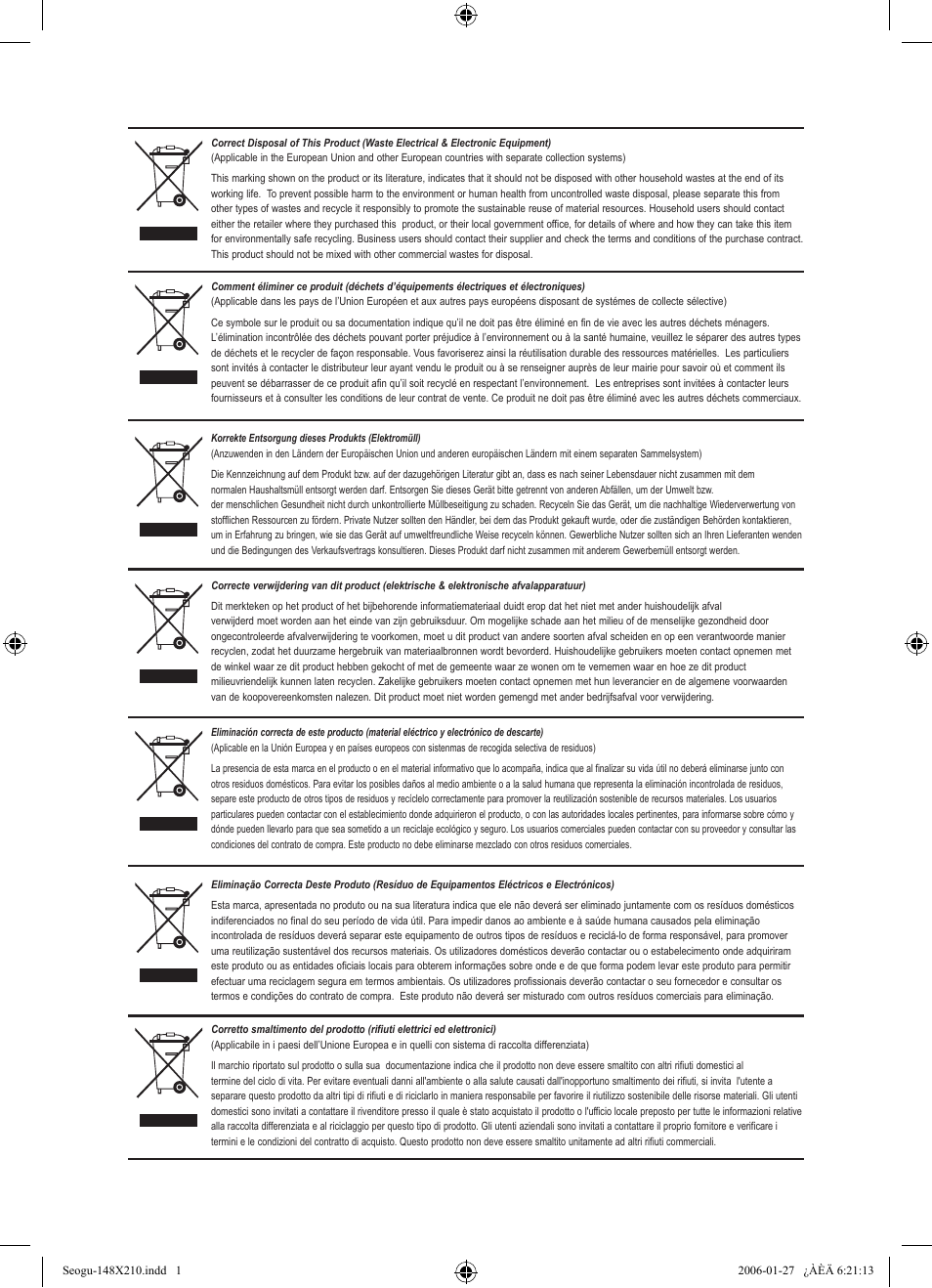 Samsung LE26R71B User Manual | Page 187 / 187