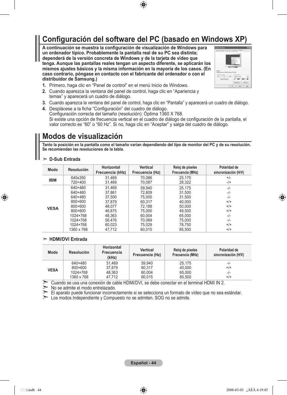 Modos de visualización | Samsung LE26A457C1D User Manual | Page 346 / 482
