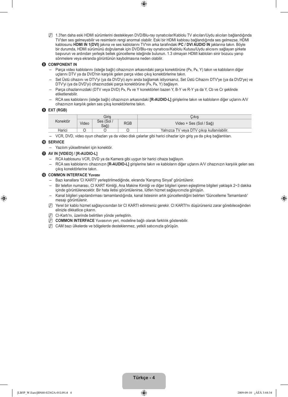 Samsung LE46B530P7W User Manual | Page 296 / 336