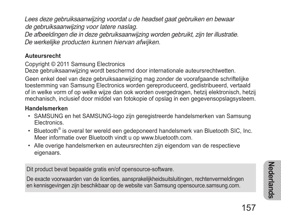 Nederlands | Samsung HM6450 User Manual | Page 159 / 195