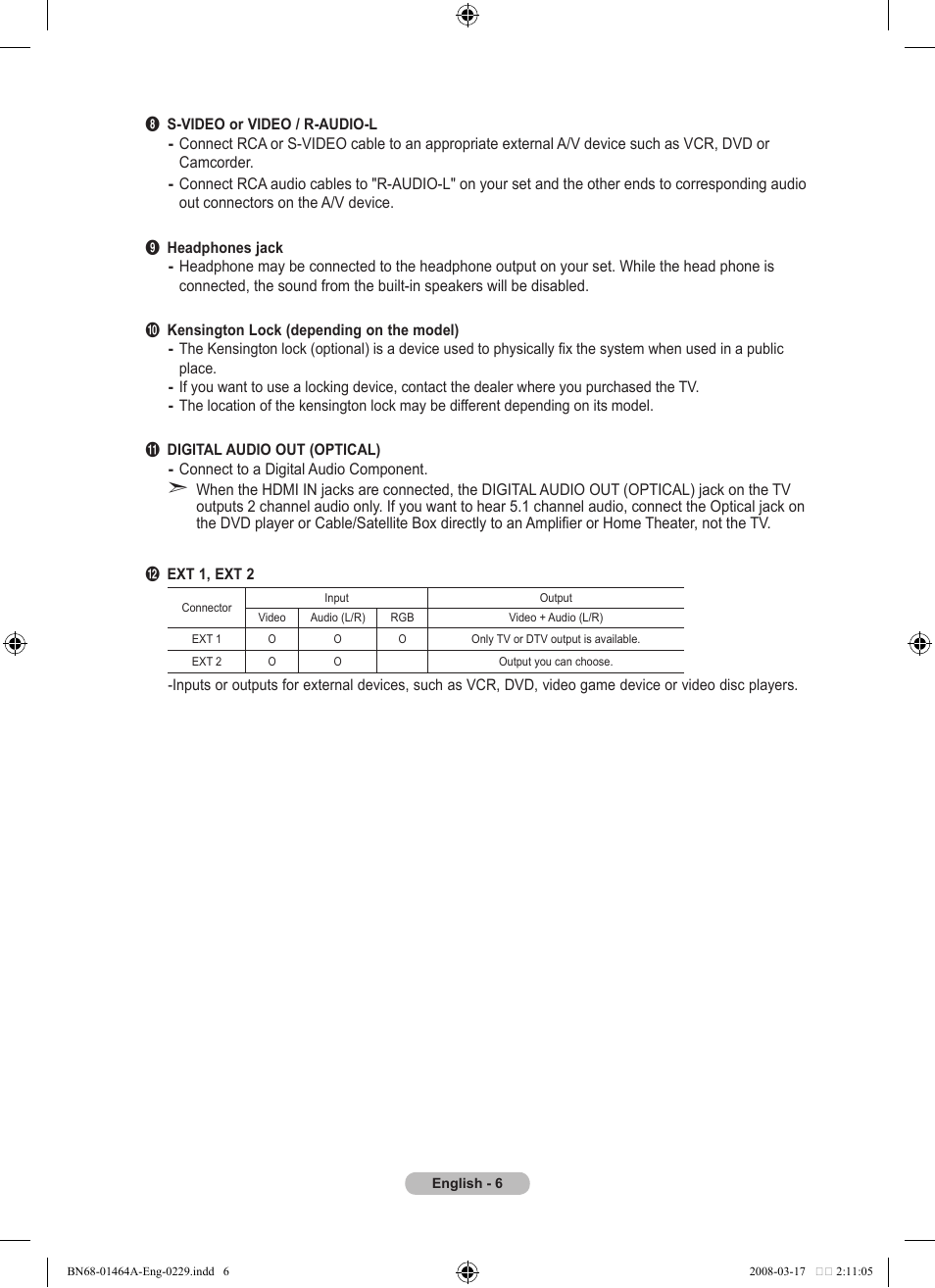 Samsung LE32A436T1D User Manual | Page 8 / 468