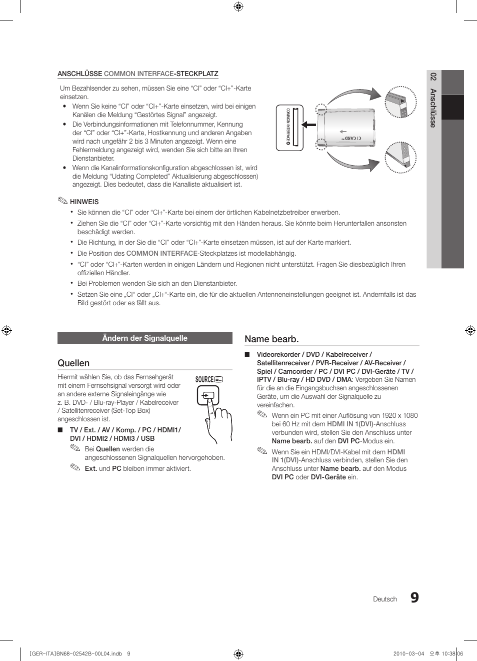 Samsung LE46C550J1W User Manual | Page 47 / 155