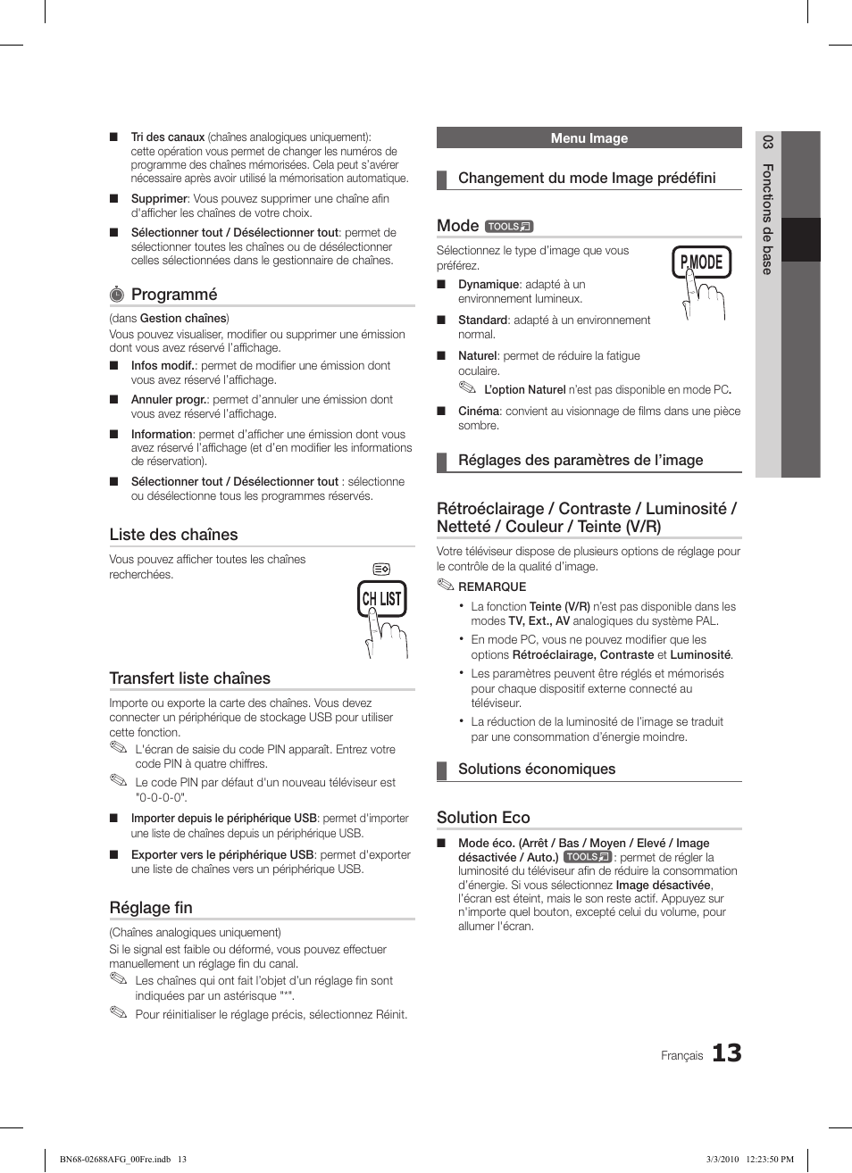 Subt. dual i-ii p.mode s.mode source, Hdmi, Ch list | Samsung LE37C550J1W User Manual | Page 109 / 194