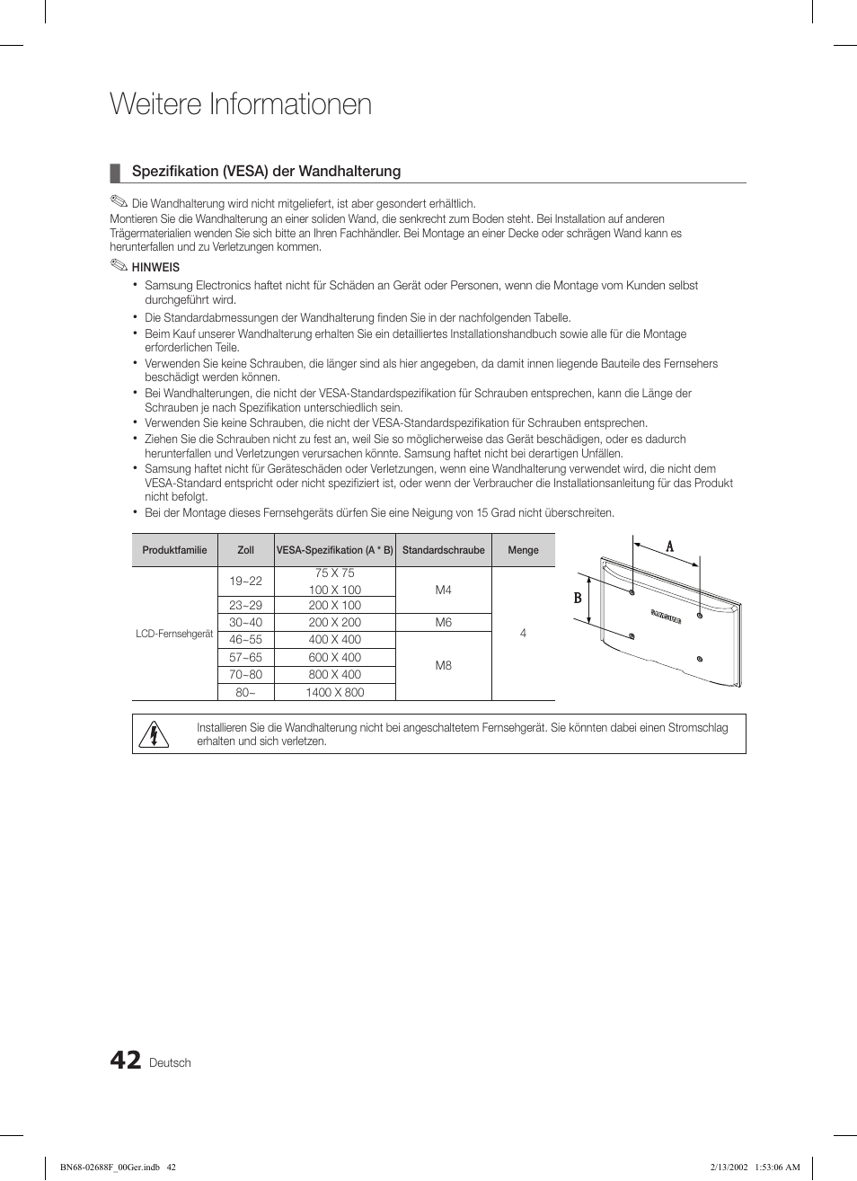 Weitere informationen | Samsung LE37C550J1W User Manual | Page 90 / 194