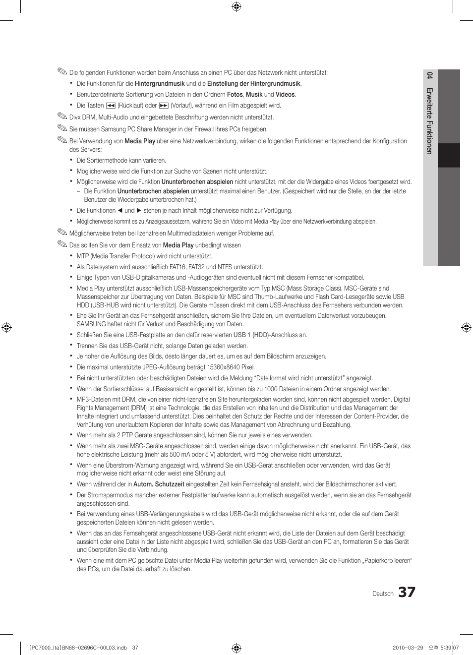 Samsung PS50C7000YP User Manual | Page 163 / 189