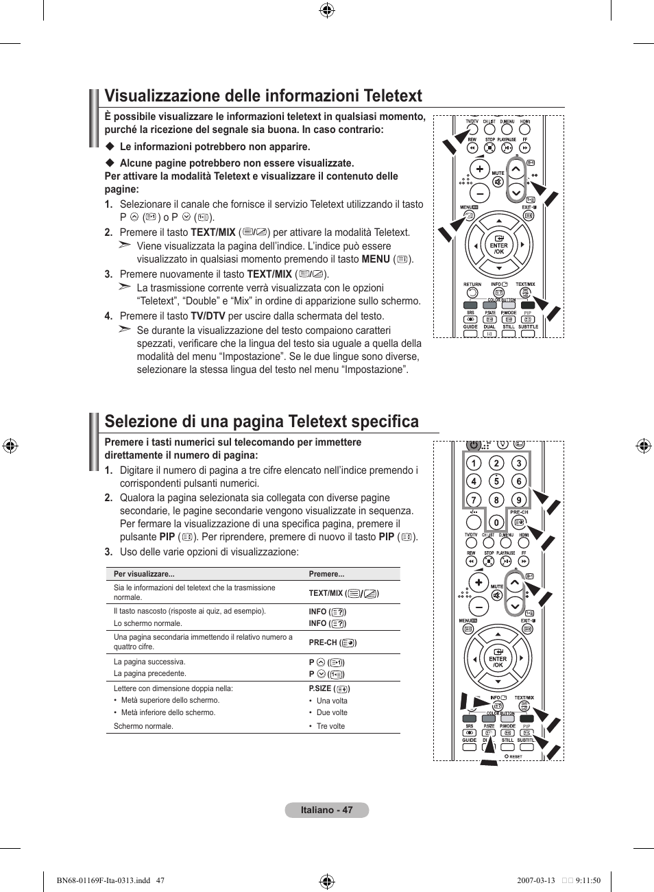 Visualizzazione delle informazioni teletext, Selezione di una pagina teletext specifica | Samsung LE26R87BD User Manual | Page 273 / 451