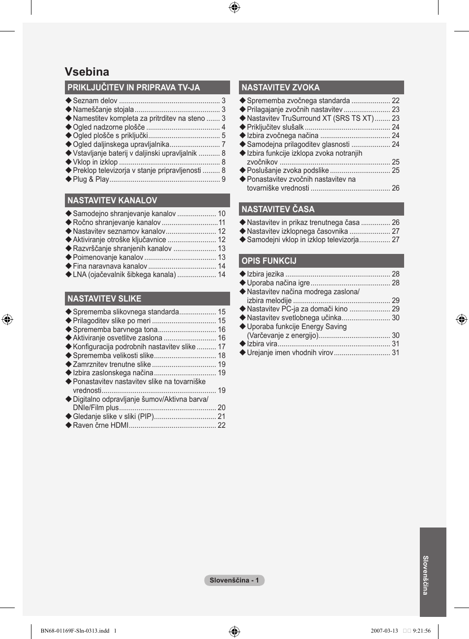 Vsebina | Samsung LE26R87BD User Manual | Page 396 / 451