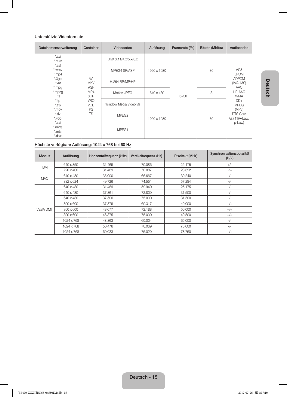 Samsung PS43E490B1W User Manual | Page 29 / 59