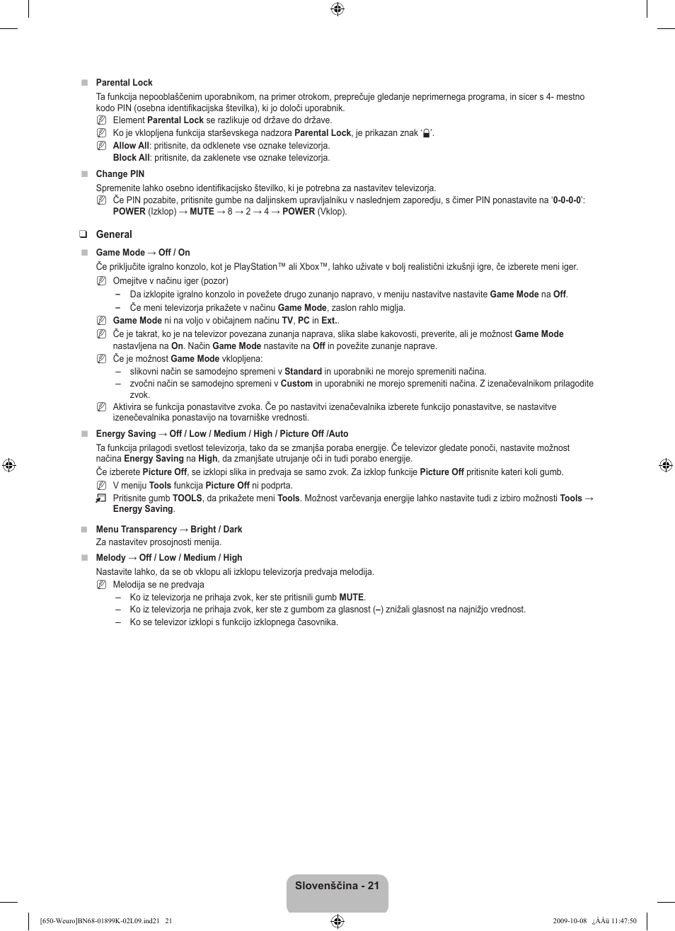 Samsung LE19B650T6W User Manual | Page 247 / 296