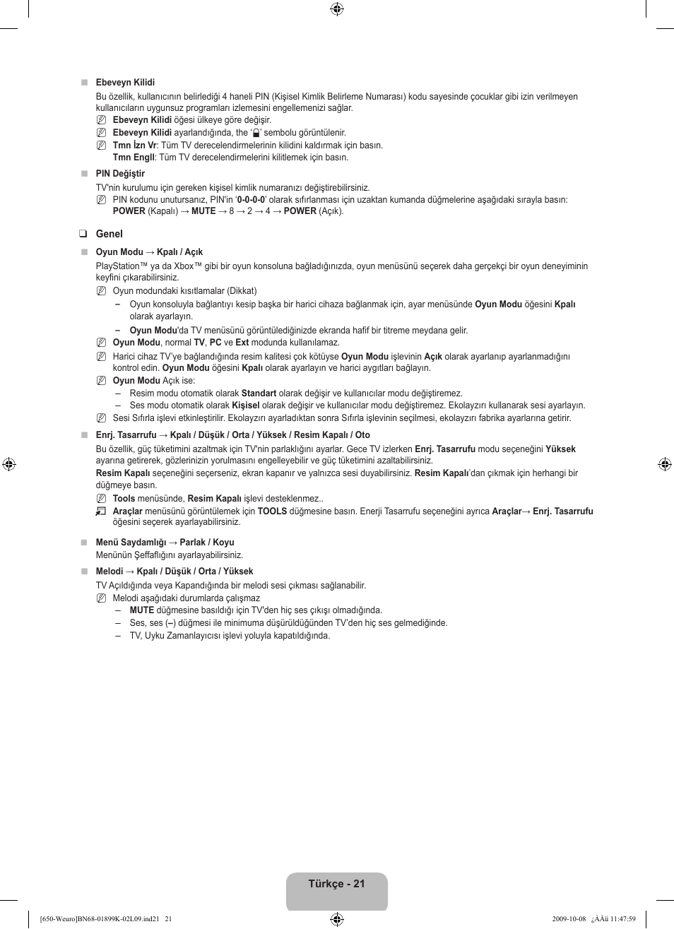 Samsung LE19B650T6W User Manual | Page 279 / 296