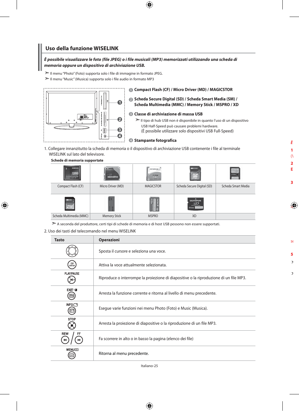 Uso della funzione wiselink | Samsung LE40M91B User Manual | Page 297 / 320