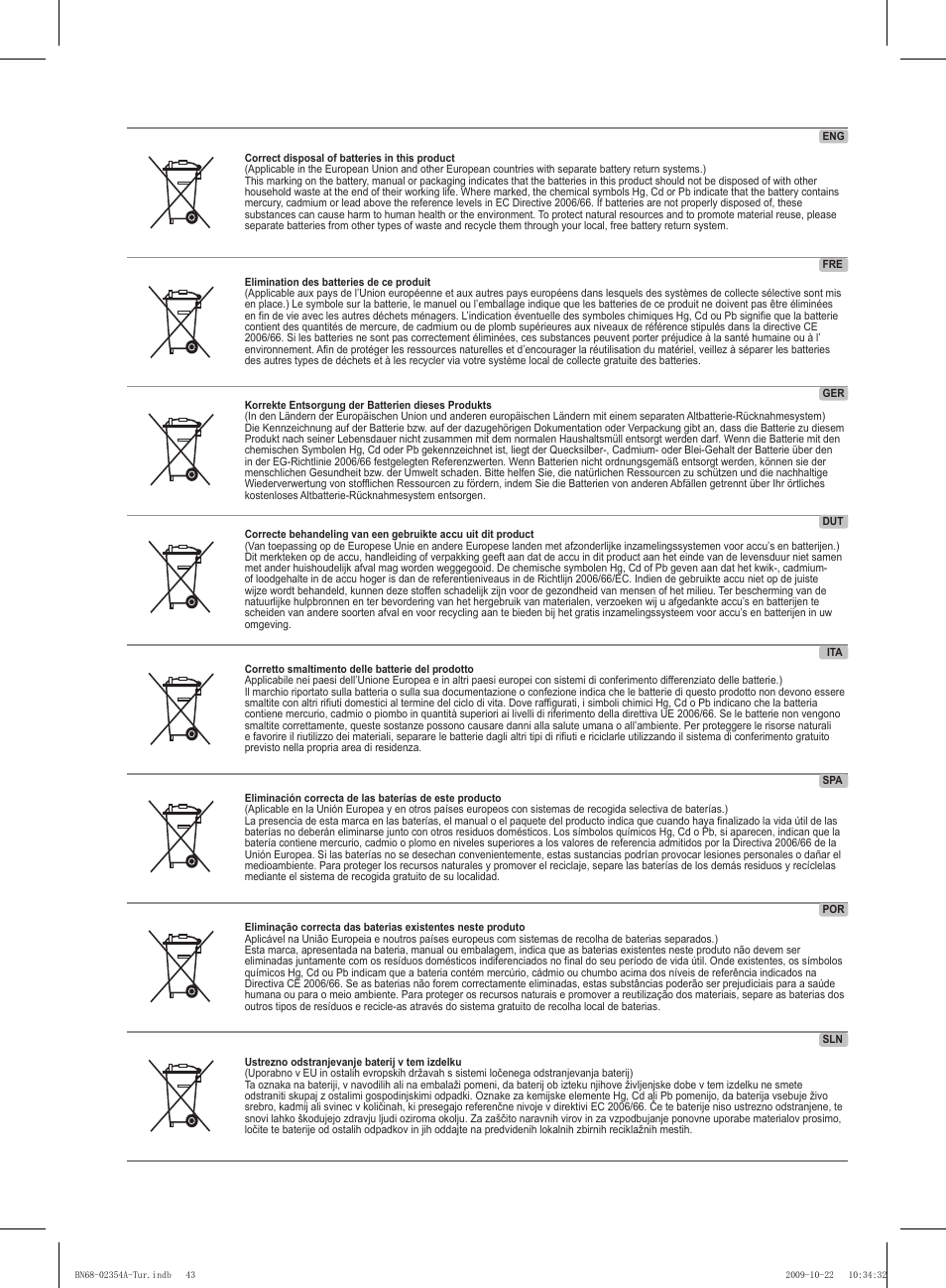 Samsung PS50B450B1W User Manual | Page 357 / 357