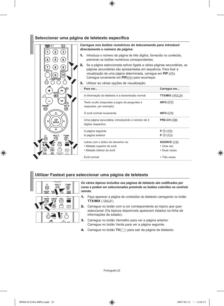 Seleccionar uma página de teletexto específica | Samsung LE40S61B User Manual | Page 154 / 187