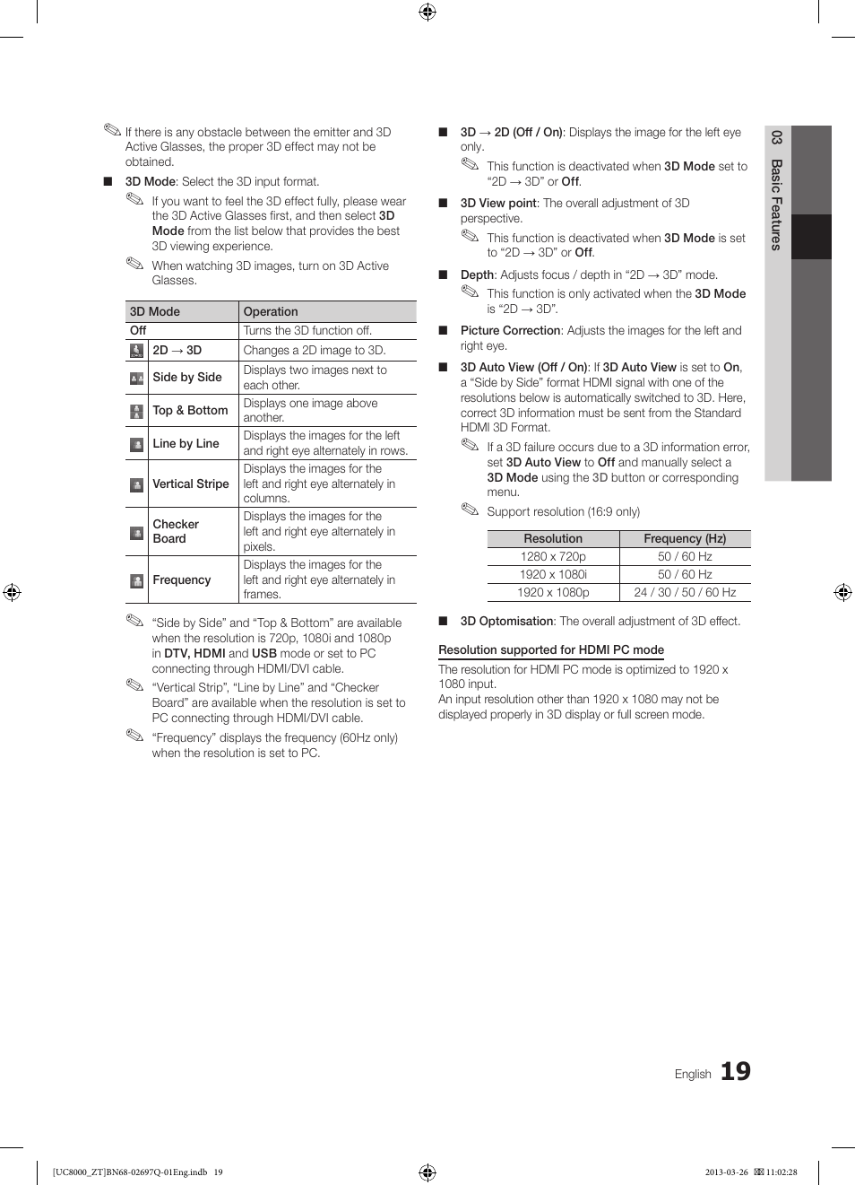 Samsung UE55C8000XP User Manual | Page 19 / 193