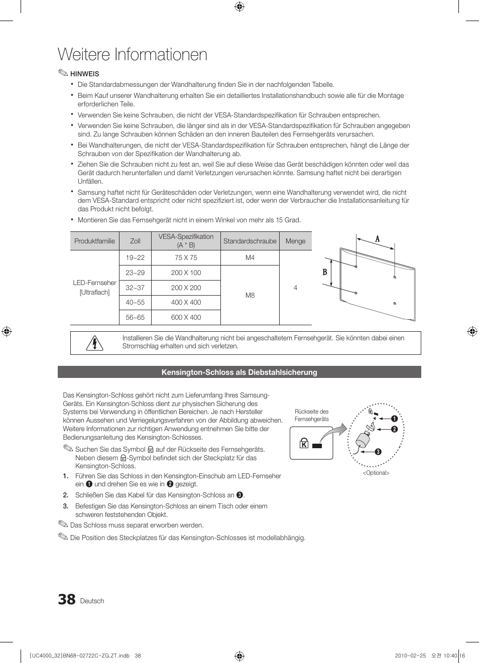 Weitere informationen | Samsung UE32C4000PW User Manual | Page 82 / 178