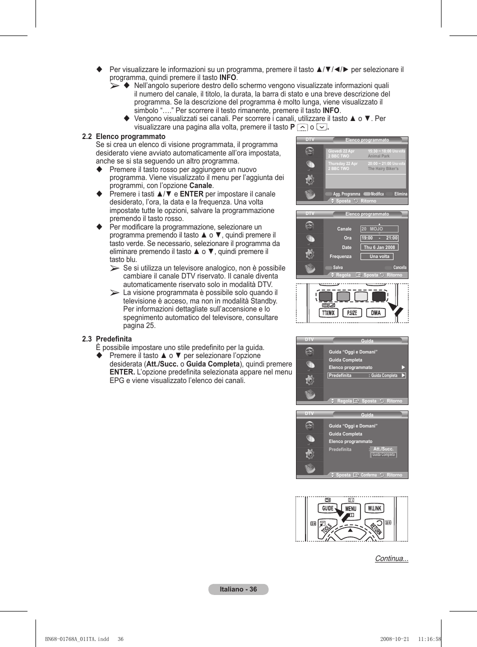Continua | Samsung PS58A656T1F User Manual | Page 288 / 567