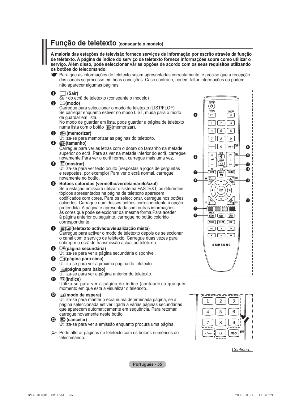 Função de teletexto | Samsung PS58A656T1F User Manual | Page 432 / 567