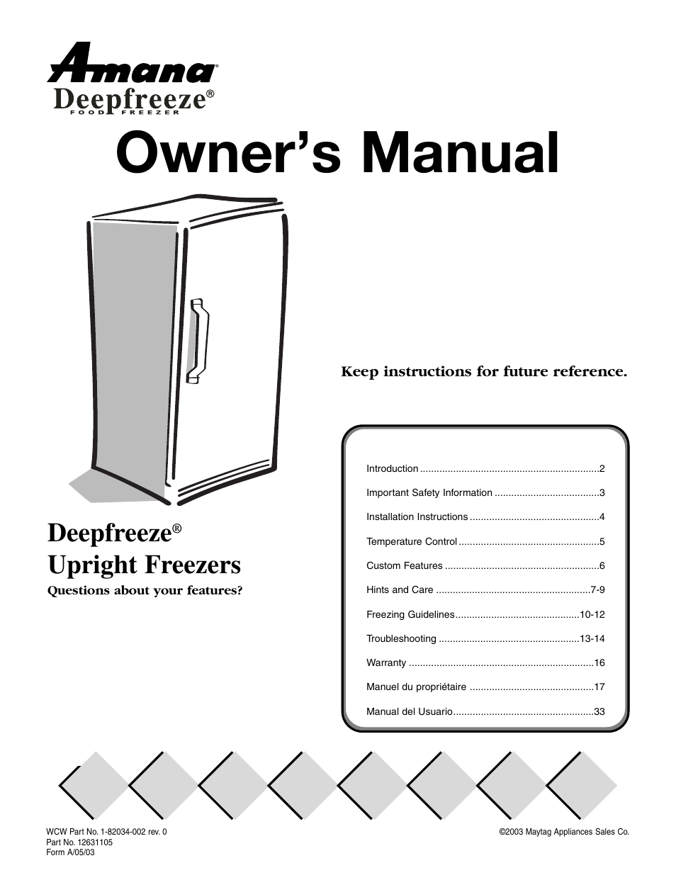 Amana 12631105 User Manual | 48 pages