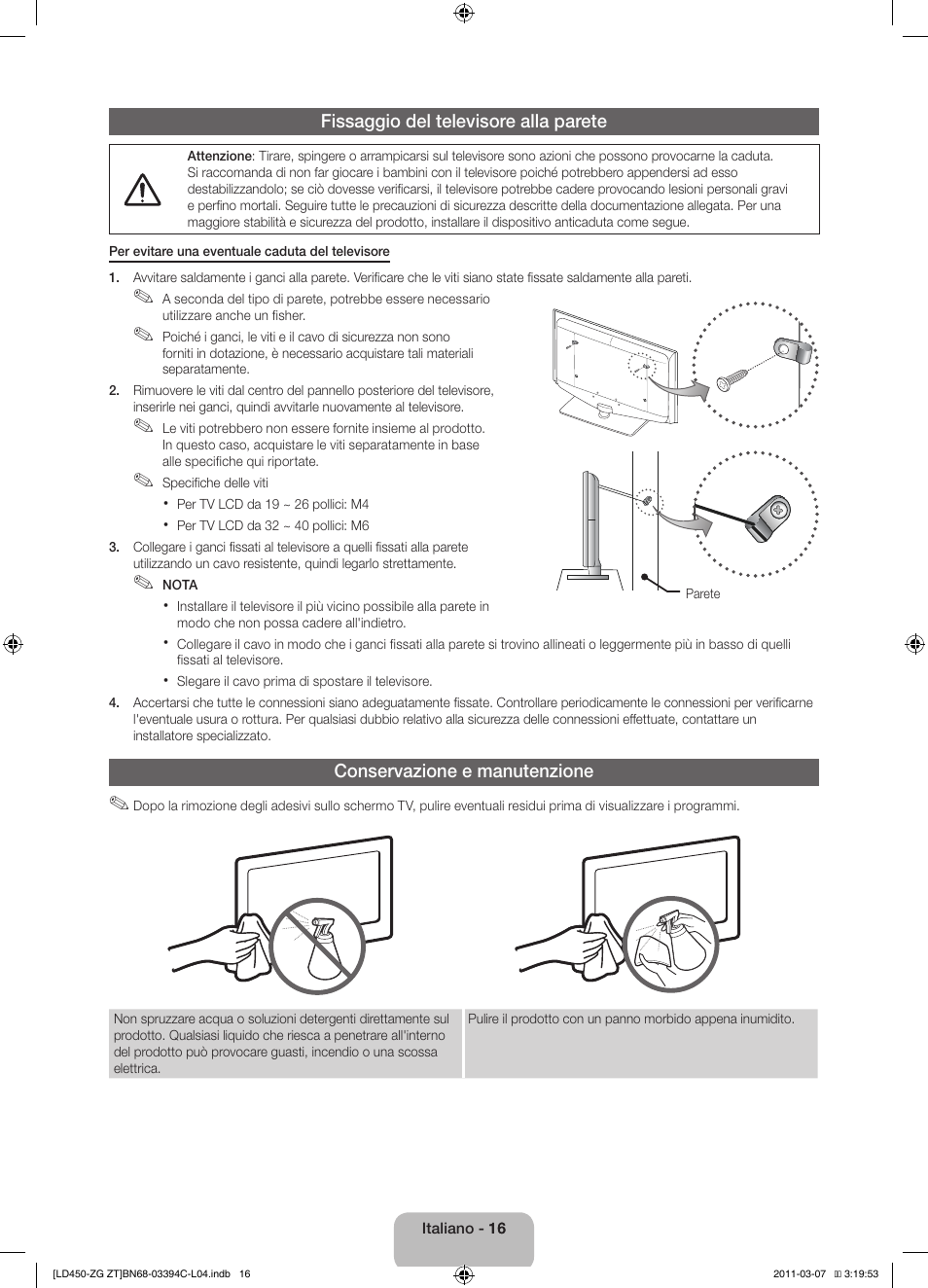 Samsung LE22D450G1W User Manual | Page 64 / 67