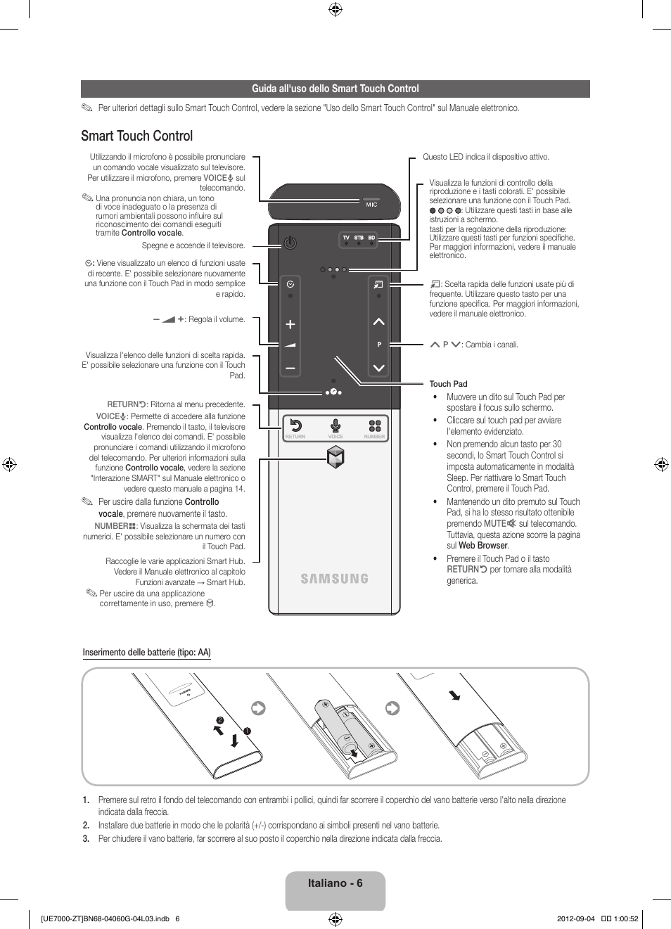 Smart touch control | Samsung UE46ES7000Q User Manual | Page 29 / 71