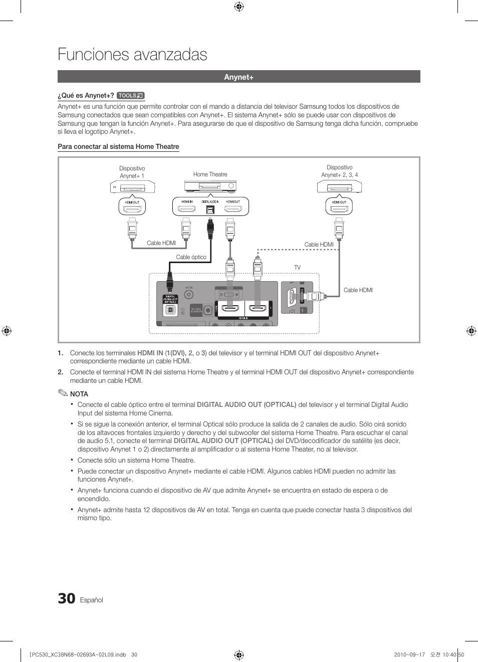 Funciones avanzadas | Samsung PS50C530C1W User Manual | Page 232 / 365