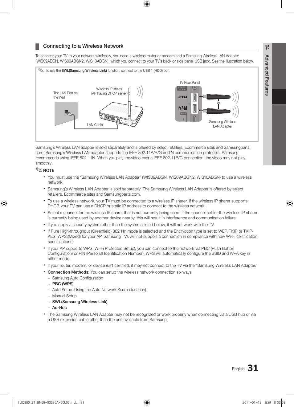 Samsung UE40S800XP User Manual | Page 31 / 192