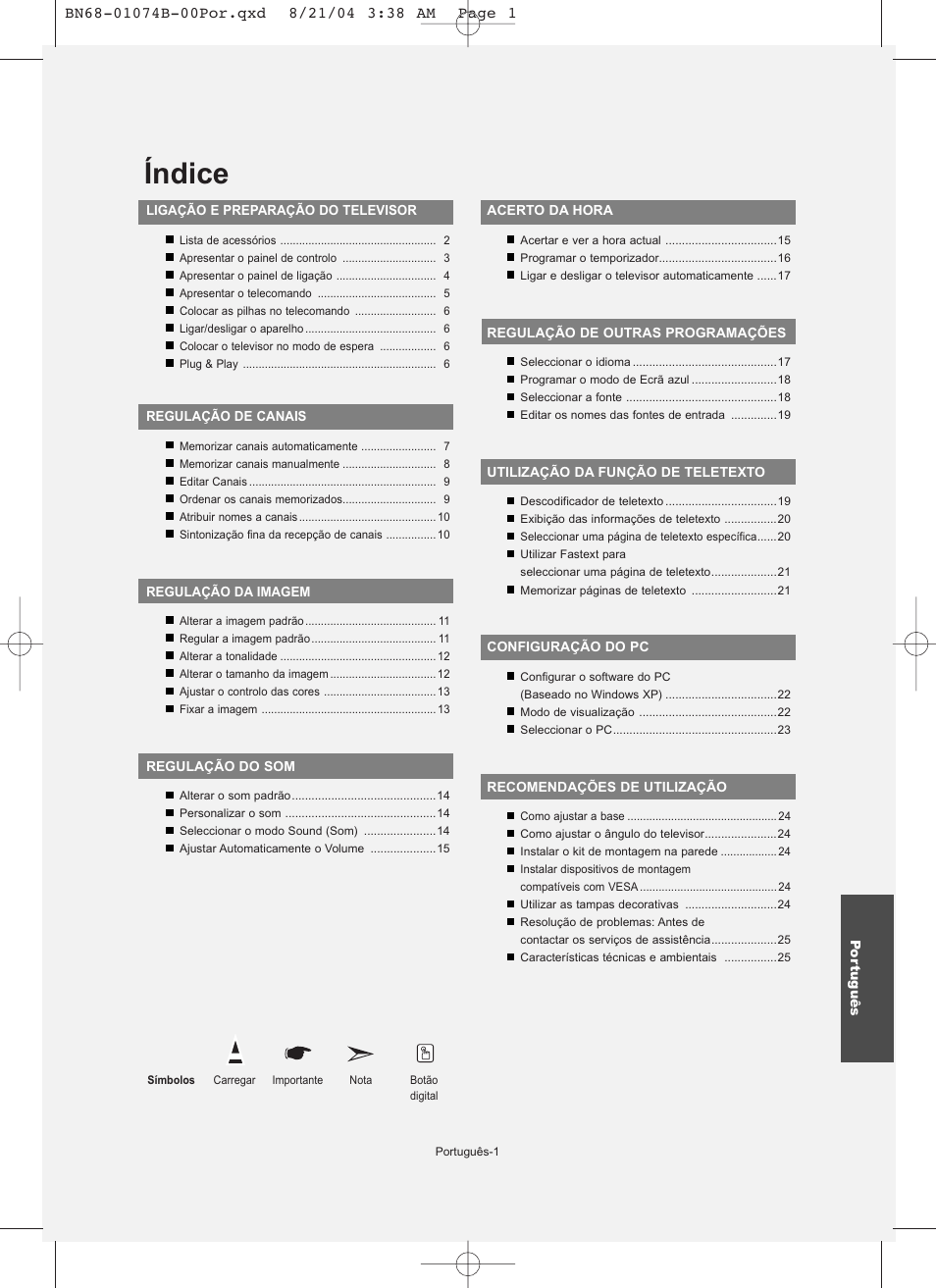 Índice | Samsung LE19R71B User Manual | Page 128 / 179