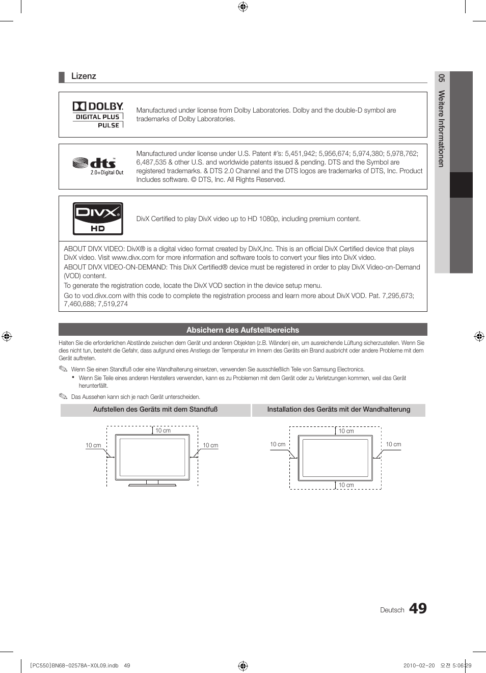 Samsung PS50C551G2W User Manual | Page 149 / 452