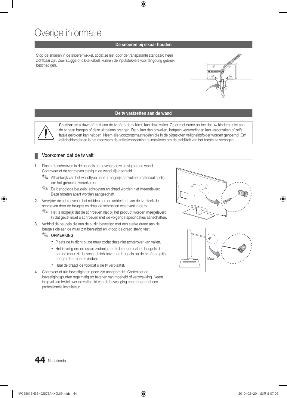 Overige informatie | Samsung PS50C551G2W User Manual | Page 194 / 452