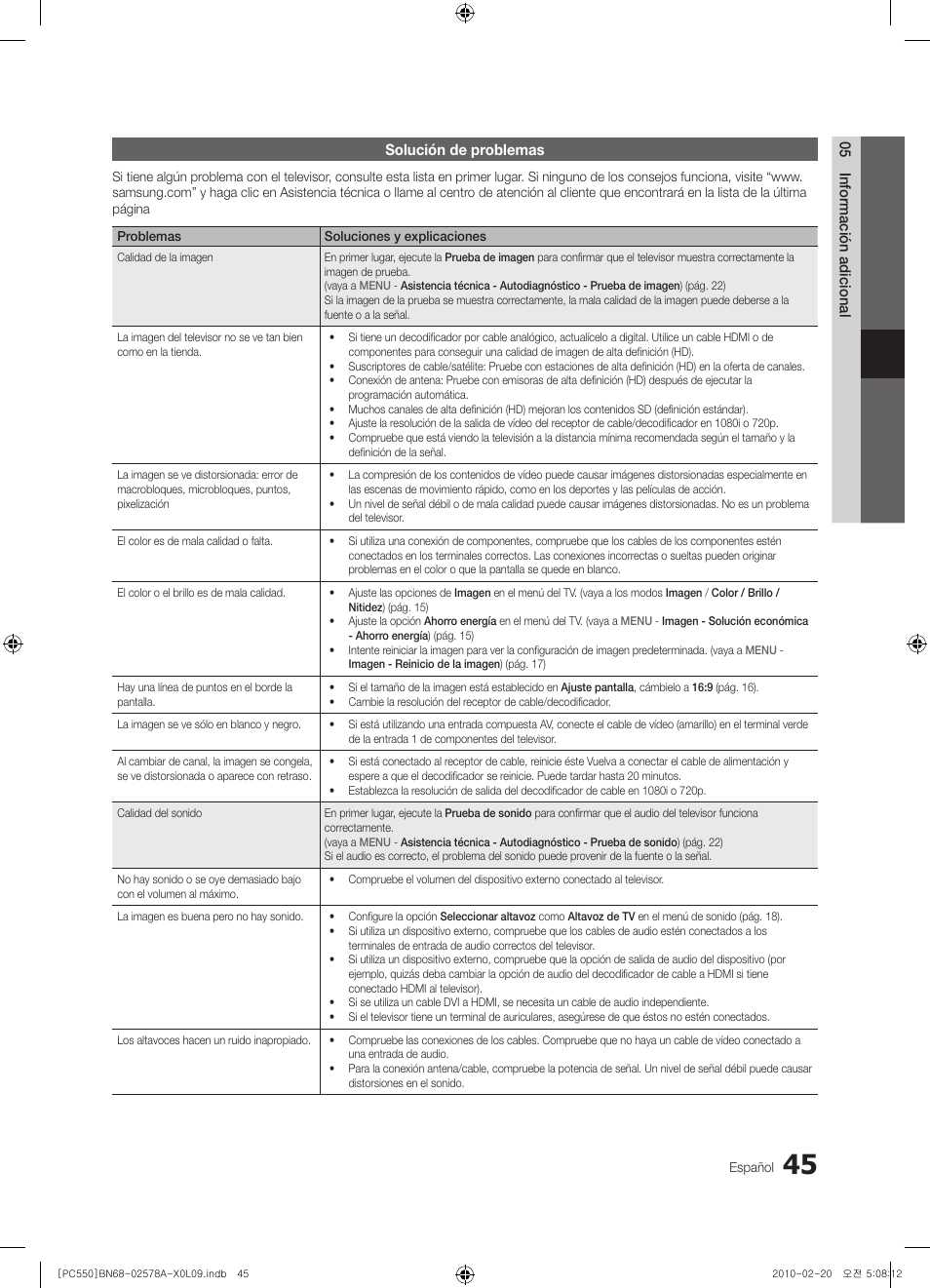 Samsung PS50C551G2W User Manual | Page 295 / 452