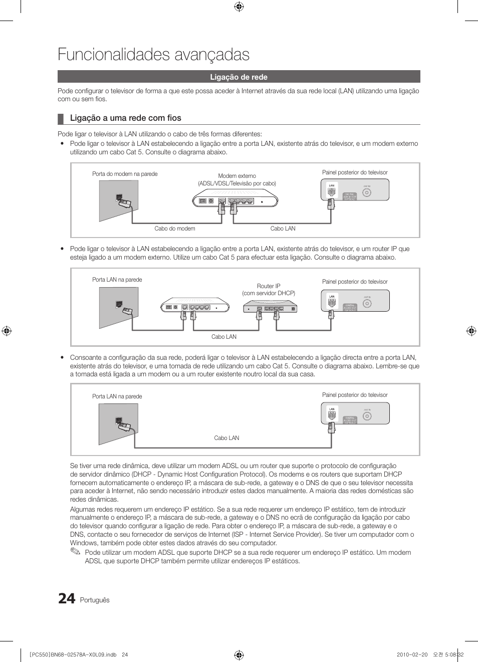 Funcionalidades avançadas | Samsung PS50C551G2W User Manual | Page 324 / 452