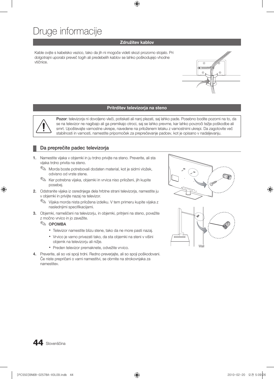 Druge informacije | Samsung PS50C551G2W User Manual | Page 394 / 452