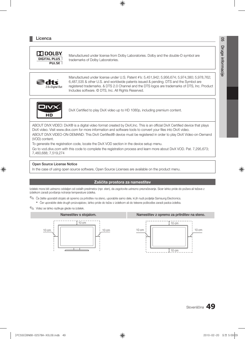 Samsung PS50C551G2W User Manual | Page 399 / 452