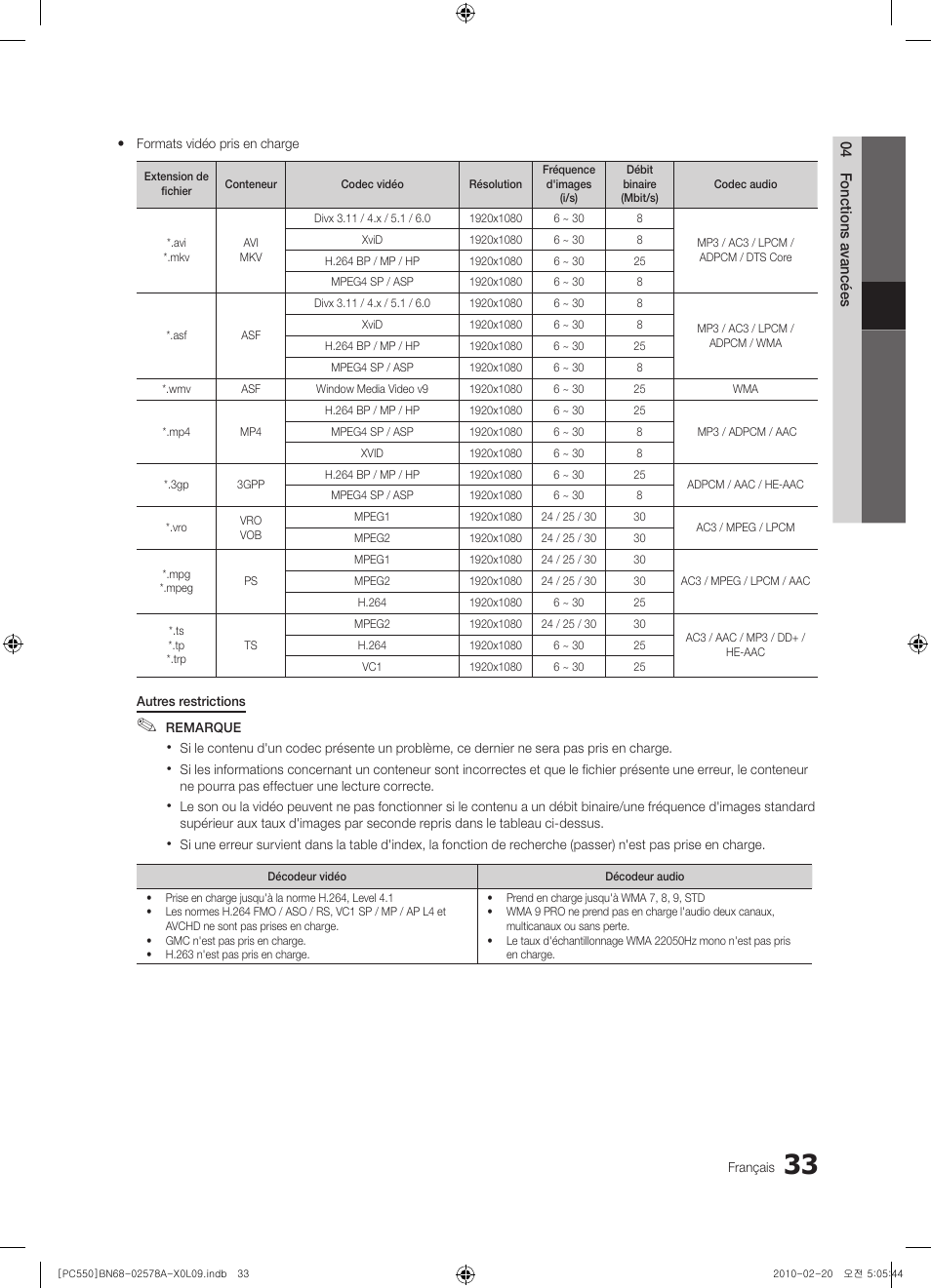 Samsung PS50C551G2W User Manual | Page 83 / 452