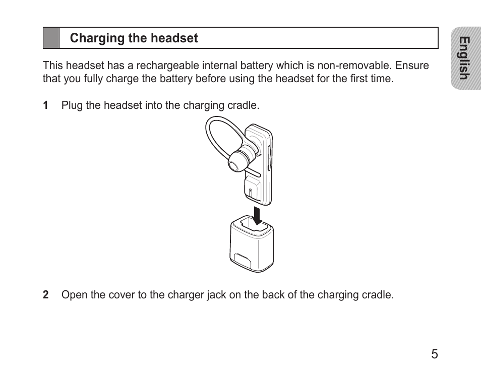 Charging the headset | Samsung BHM3100 User Manual | Page 7 / 133