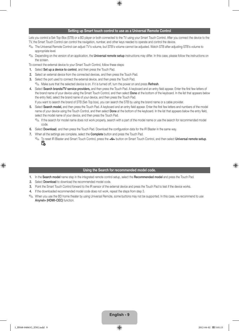 Samsung UE46ES8000Q User Manual | Page 9 / 71