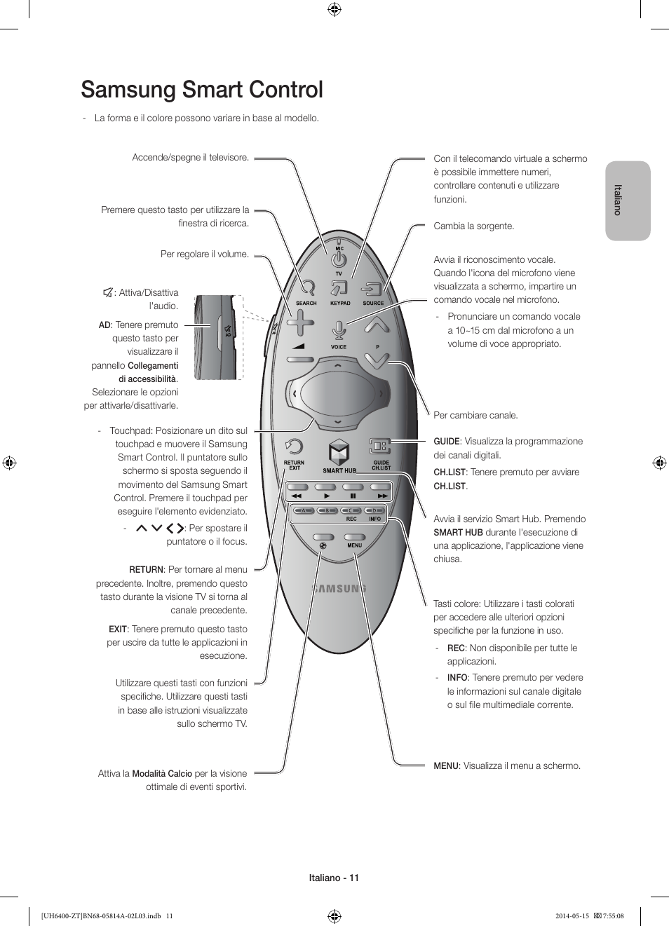 Samsung smart control | Samsung UE40H6400AY User Manual | Page 34 / 71