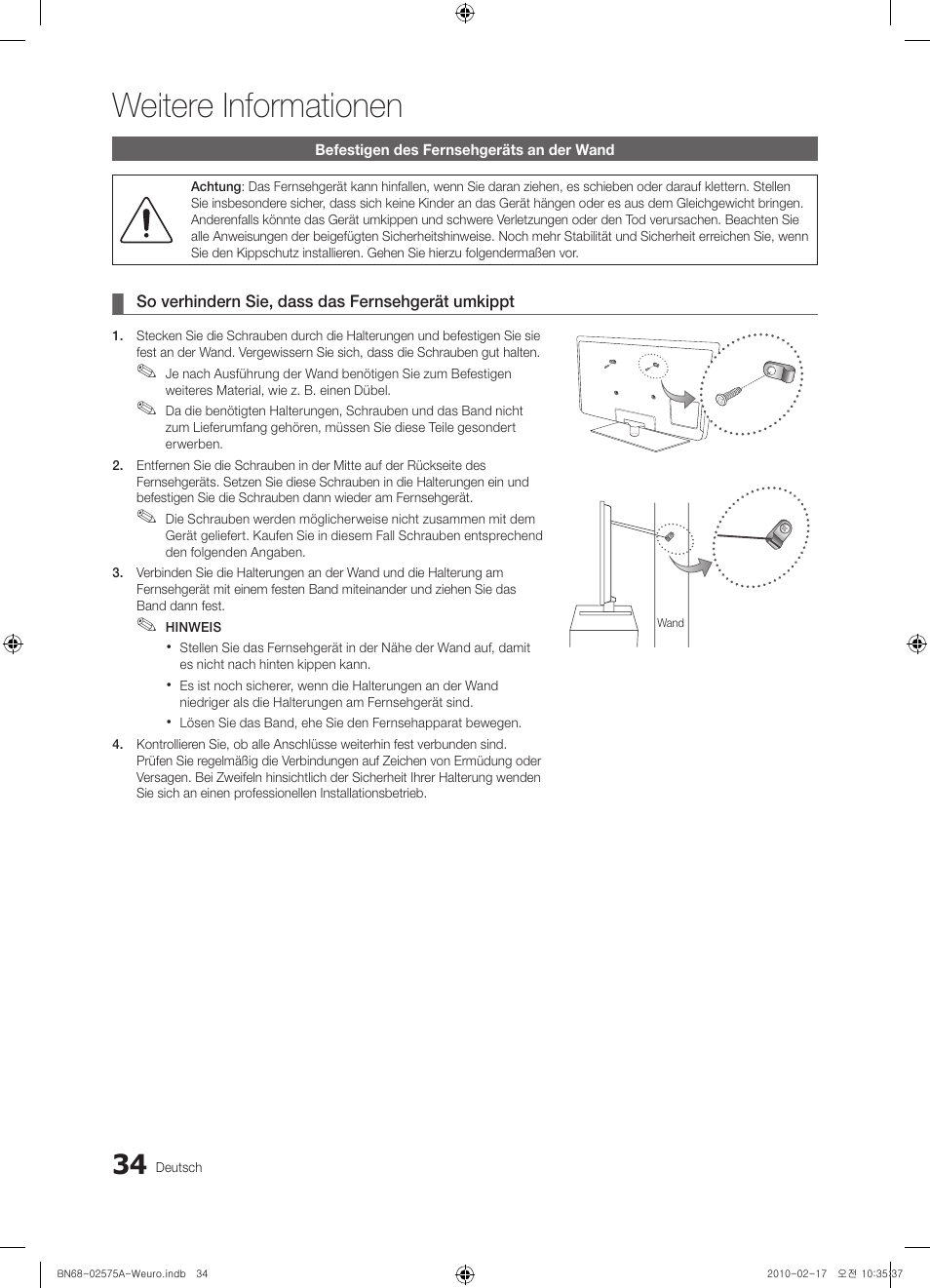 Weitere informationen | Samsung PS50C450B1W User Manual | Page 114 / 361