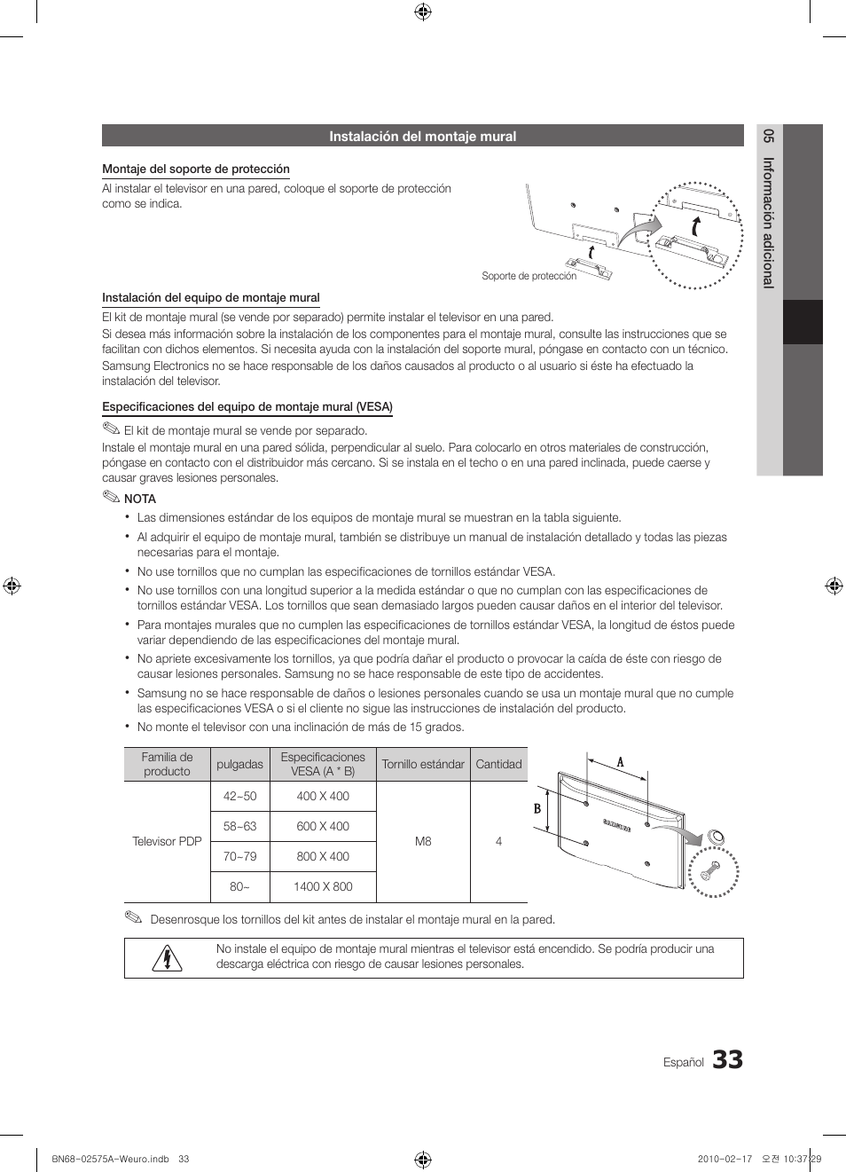 Samsung PS50C450B1W User Manual | Page 233 / 361