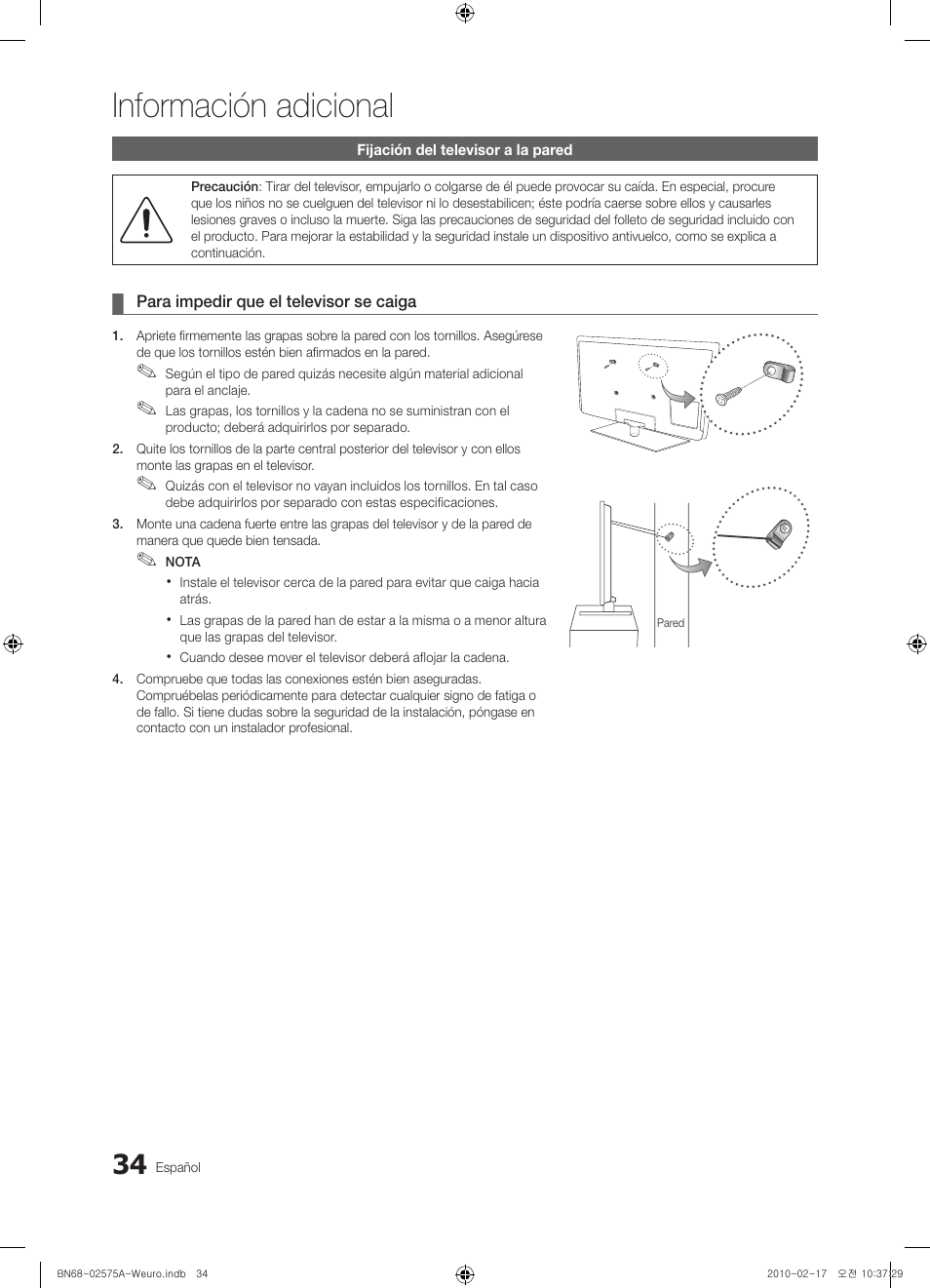 Información adicional | Samsung PS50C450B1W User Manual | Page 234 / 361