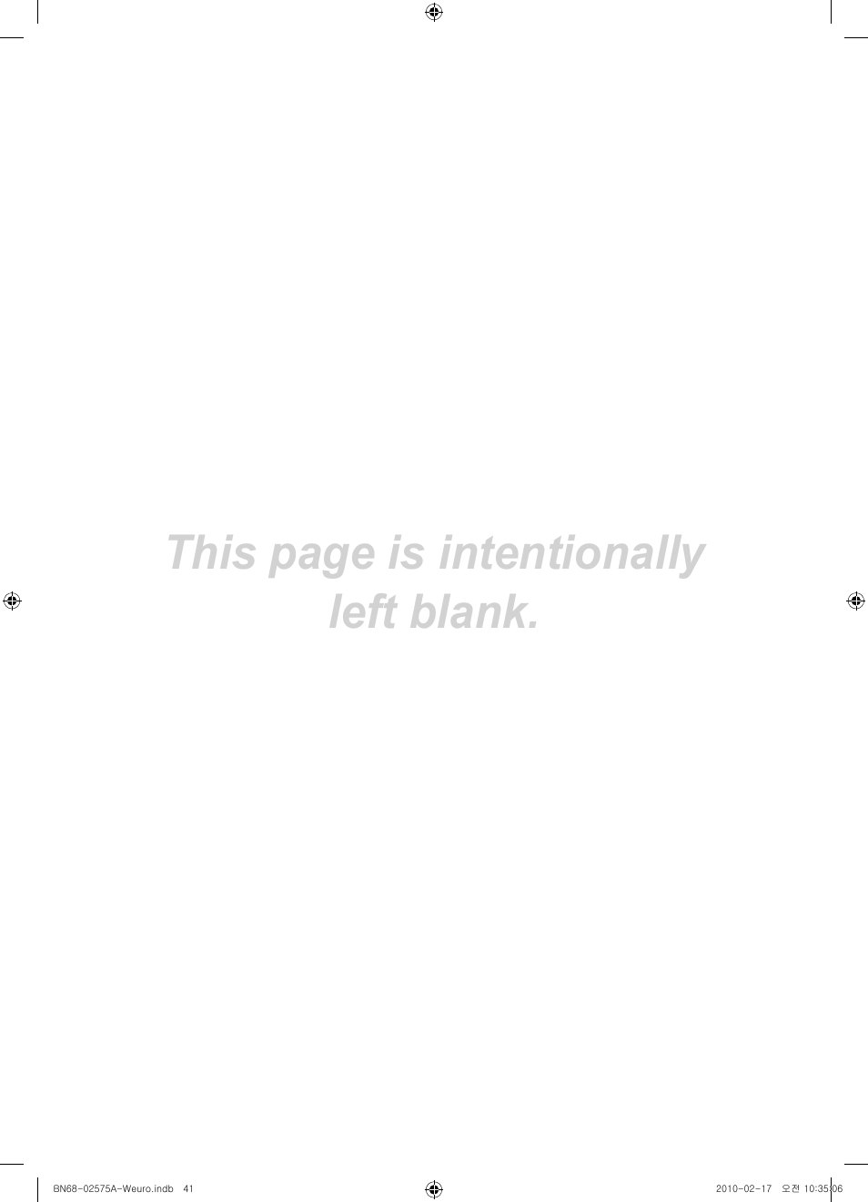 This page is intentionally left blank | Samsung PS50C450B1W User Manual | Page 81 / 361