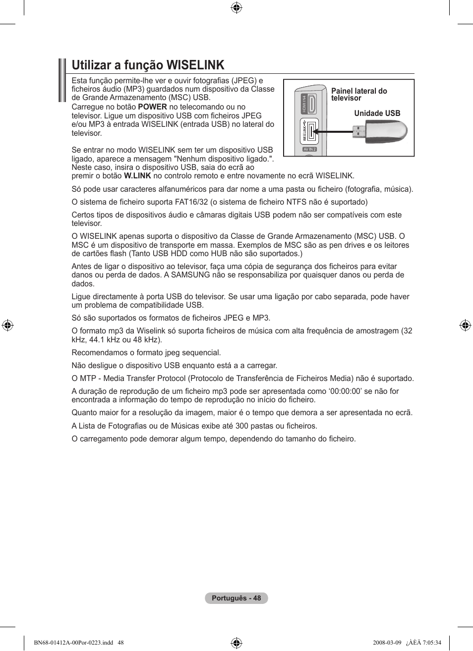 Utilizar a função wiselink | Samsung LE37A656A1F User Manual | Page 458 / 546