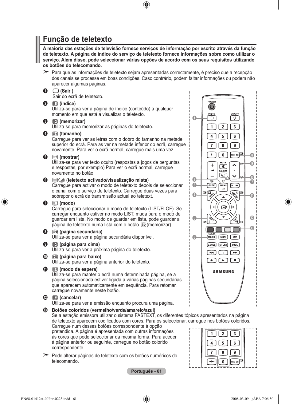Função de teletexto | Samsung LE37A656A1F User Manual | Page 471 / 546