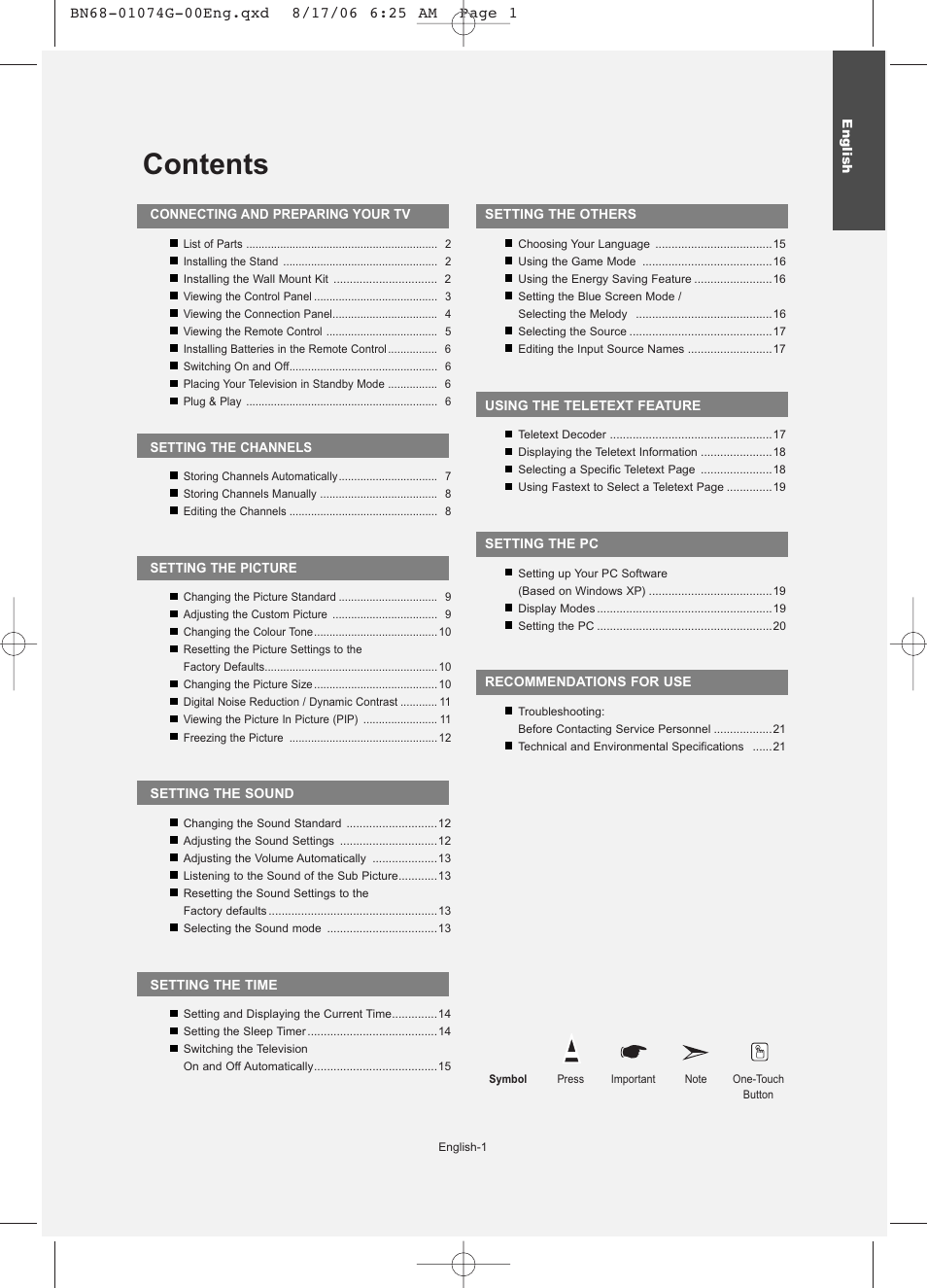 Samsung LE23R71B User Manual | Page 3 / 152